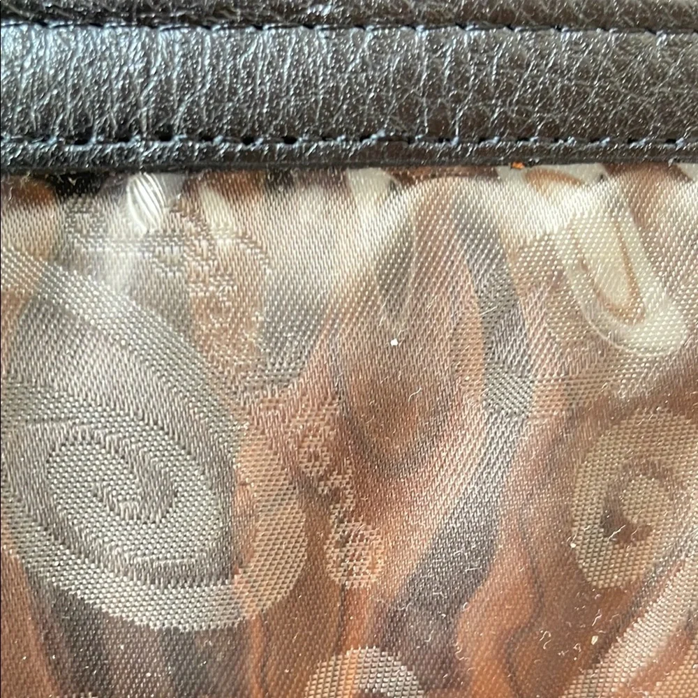 Brighton Black Crossbody Bag with Sleek Leather and Metallic Accents - Picture 6 of 11